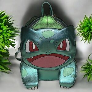 Loungefly x Pokemon Bulbasaur Metallic Mini Backpack